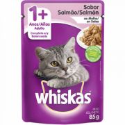 Ração Úmida Whiskas Sachê Salmão ao Molho para Gatos Adultos