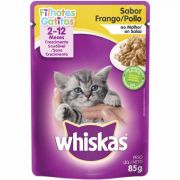 Ração Úmida Whiskas Sachê Frango ao Molho para Gatos Filhotes Ração Úmida Whiskas Sachê Frango ao Molho para Gatos Filhotes
