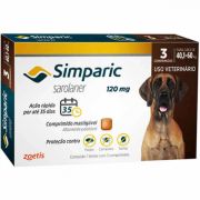 Comprimido Simparic Antipulgas 120mg para Cães 40,1 - 60kg