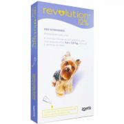 Antipulgas e Carrapatos Zoetis Revolution 12% para Cães entre 2,6 - 5,0kg Antipulgas e Carrapatos Zoetis Revolution 12% para Cães entre 2,6 - 5,0kg