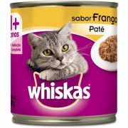 Ração Úmida Whiskas Lata Patê Frango para Gatos Adultos 1+