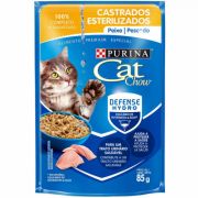 Ração Úmida Purina Cat Chow Sachê Gatos Castrados Esterilizados Peixe