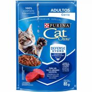 Ração Úmida Purina Cat Chow Sachê Gatos Adultos Carne