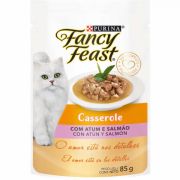 Ração Úmida Purina Fancy Feast Casserole com Atum e Salmão para Gatos Adultos