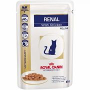 Ração Úmida Royal Canin Sachê Veterinary Diet Renal de Frango  Ração Úmida Royal Canin Sachê Veterinary Diet Renal de Frango