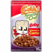 Ração Úmida Gatitus Sachê Receitas do Chef Baby Carne  Ração Úmida Gatitus Sachê Receitas do Chef Baby Carne