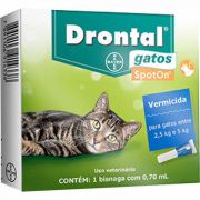 Vermífugo Drontal Gatos SpotOn Vermífugo Drontal Gatos SpotOn