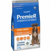 Ração PremieR Ambientes Internos Cães Adultos Porte Médio Frango e Salmão Ração PremieR Ambientes Internos Cães Adultos Porte Médio Frango e Salmão