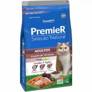 Ração PremieR Seleção Natural Gatos Adultos 12 meses Frango