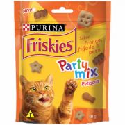 Petisco Gatos Purina Friskies Party Mix Frango, Fígado e Peru para Gatos Adultos