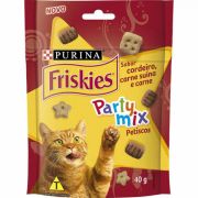 Petisco Gatos Purina Friskies Party Mix Cordeiro, Carne Suína e Carne 