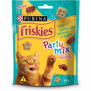 Petisco Gatos Purina Friskies Party Mix Camarão, Salmão e Atum