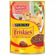 Ração Úmida Purina Friskies Sachê Carne ao Molho para Gatos Filhotes