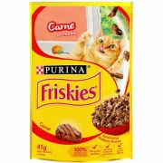 Ração Úmida Purina Friskies Sachê Carne ao Molho para Gatos Adultos