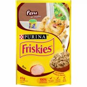 Ração Úmida Purina Friskies Sachê Peru ao Molho para Gatos Adultos