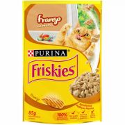 Ração Úmida Purina Friskies Sachê Frango ao Molho para gatos Adultos