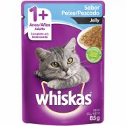 Ração Úmida Whiskas Sachê Peixe Jelly para Gatos Adultos