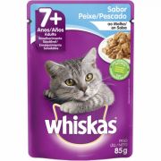 Ração Úmida Whiskas Sachê Peixe ao Molho para Gatos Sênior