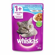 Ração Úmida Whiskas Sachê Peixe Ao Molho para Gatos Castrados