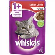 Ração Úmida Whiskas Sachê Carne ao Molho para Gatos Adultos Ração Úmida Whiskas Sachê Carne ao Molho para Gatos Adultos